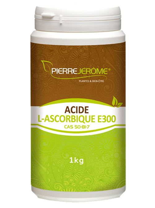 Acide ascorbique (L-), Vitamine C  (E300)